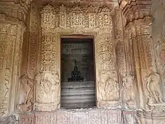 Chandela-era statue of Adinatha in the sanctum