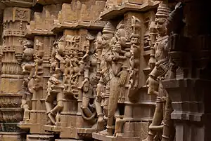 Carving on the wall of Jain Temple, Jaisalmer Fort