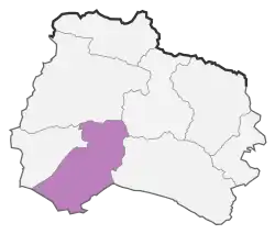 Location of Jajarm County in North Khorasan province