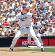 Jake Peavy in a Padres uniform