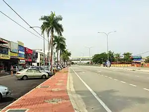 Simpang Ampat town centre along Jalan Simpang Ampat