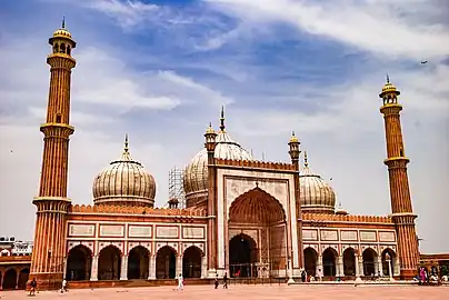 The Jama Masjid is one of the largest mosques in India.