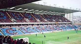 The James Hargreaves stand at Burnley's Turf Moor stadium