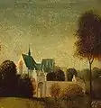 The Janskerk from the southwest in a painting by Geertgen tot Sint Jans.