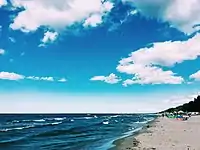 Beach to the west of Jantar (summer).