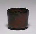 Black Raku ware chawan tea bowl, Edo period, 19th century