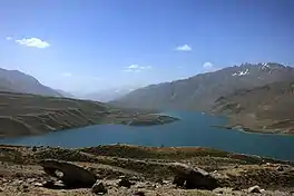 Yashilkul seen from shoreline