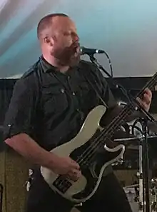 Wisdom performing with Death Therapy in 2019