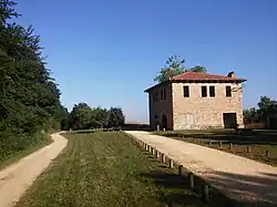 The former railway station of the Vasco-Navarro railway [es]