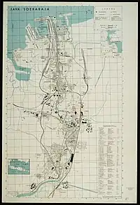 Railway maps of Surabaya, including the tram network