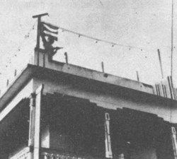 Puerto Rican flag removed by a member of the National Guard after the 1950 Nationalist Party uprising in the town of Jayuya, the Jayuya Uprising, part of an island-wide revolt against United States colonial control.