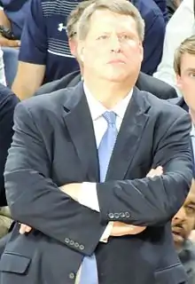 Jeff Jones coaching during an Old Dominion basketball game in December 2015