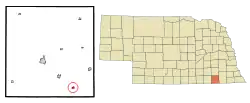 Location within Jefferson County and Nebraska