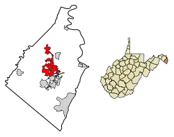 Location of Ranson in Jefferson County, West Virginia.