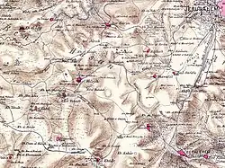 Map of Khirbat Al-Lawz-area, 1870s