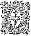 The Jesuit emblem from a 1586 print