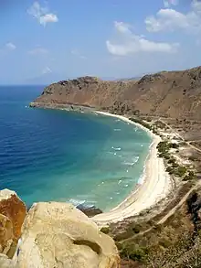 Dolok Oan Beach as seen from the statue