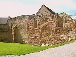 Ruins of a brick building