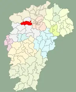 Location in Jiangxi