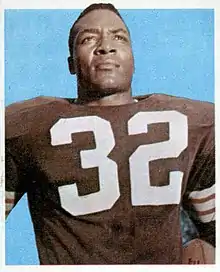 RB Jim Brown, Pro Football Hall of Famer, played at Syracuse from 1954–1956