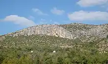 A view of Jošića Greda, a famous cliff from Baljci