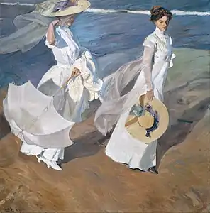 Walk on the Beach or Paseo a orillas del mar, 1909. Sorolla Museum, Madrid.