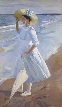 Elena en la playa by Joaquín Sorolla (1909)