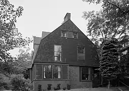 John Calvin Stevens House, Portland, ME (1883–84), in 1965. The box window, left, was originally the entrance porch.