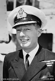 Half-length portrait of a middle-aged man in a naval officer's uniform