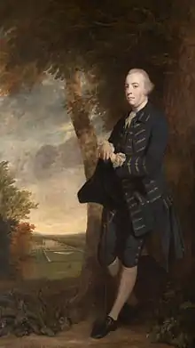 Portrait by Joshua Reynolds of  John Fane 9th Earl, 1764.