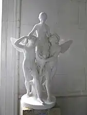 Zephyrus, Psyche and Eros, statue by John Gibson.