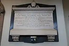 In the adjoining church yard, rest the mortal remains of the Right Reverend John Inglis DD, Lord Bishop of Nova Scotia, who departed this life on the 27th of October AD 1850 in the 73rd year of his age.