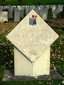 In Flanders Fields Albertina Marker-plaque off Diksmuidseweg