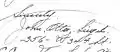 Signature of John Otto Siegel 1936