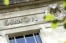 John Simon's name as it appears on the LSHTM Frieze