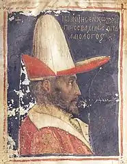 Portrait of John VIII Palaiologos from a manuscript at Saint Catherine's Monastery c. 1440