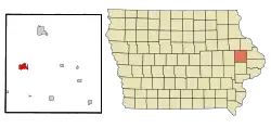 Location of Anamosa, Iowa