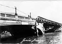 Jones Bridge after the liberation