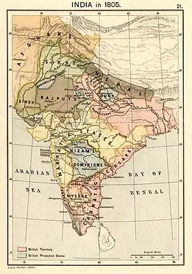 Image 15The Indian subcontinent in 1805. (from Sikh Empire)