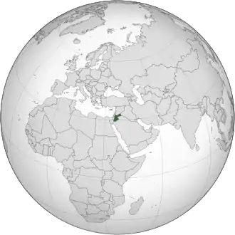 Location of Jordan