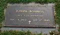 Cemetery Marker at Joseph Bonnell's Grave.