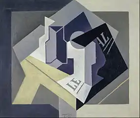 Frutero y periódico, Juan Gris (1920)