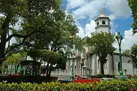 Parroquia San Ramón Nonato, a Catholic church in the central plaza