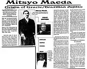 The first appearance of the Mitsuyo Maeda story in Judo Journal starting on May 1995