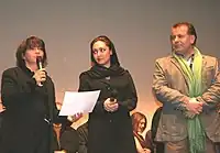 Jocelyne Saab, Niki Karimi and Safarbek Soliev, members of the 2008 jury