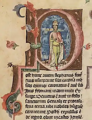 Chronicon Pictum, Hungarian, Hungary, King Stephen IV, medieval, chronicle, book, illumination, illustration, history