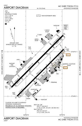 FAA airport diagram as of May 2023