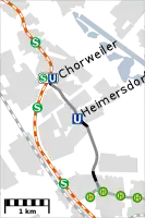 Map of the Chorweiler extension