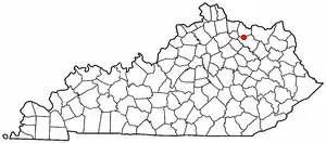 Location of Nepton, Kentucky