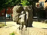 A corner sculpture at Blågårds Plads, 1916